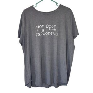 3/$20 Maurices Gray Not Lost Exploring Graphic Tee